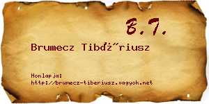 Brumecz Tibériusz névjegykártya